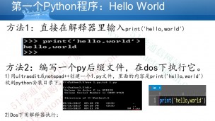 你的第一个Python程序：Hello World